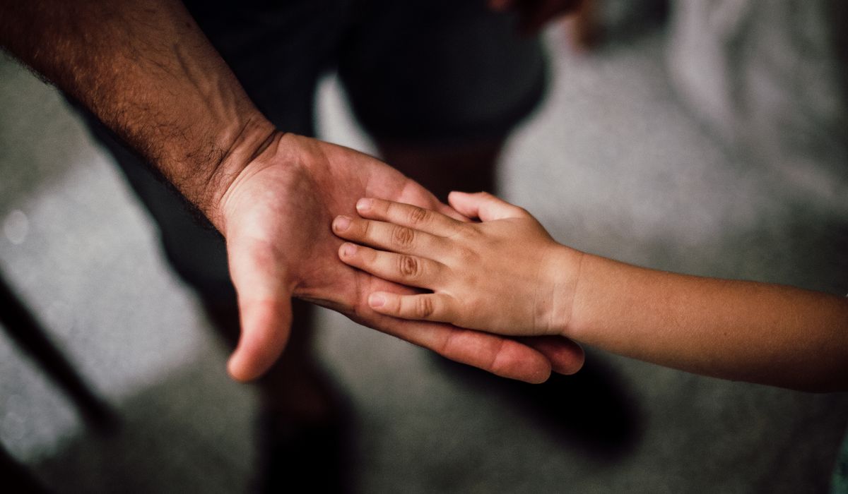 Parent and child together at home